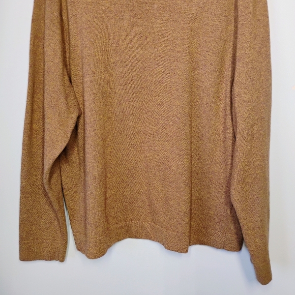 J Crew Teddie Merino Wool Pullover Sweater Brown Tan Minimalist Plus Size 2X - Picture 2 of 10